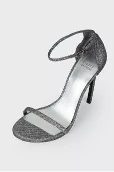 Silver barefoot sandals