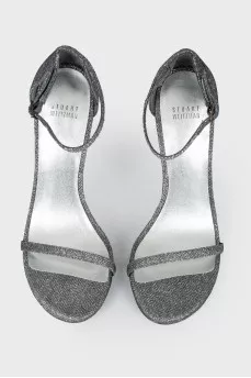 Silver barefoot sandals
