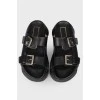 Solid platform sandals