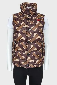 Print vest, with tags