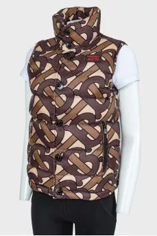 Print vest, with tags