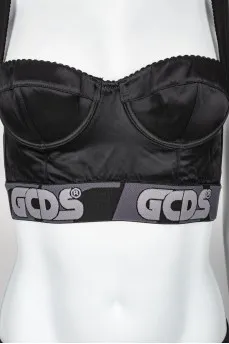 Bra black with a tag