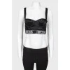 Bra black with a tag