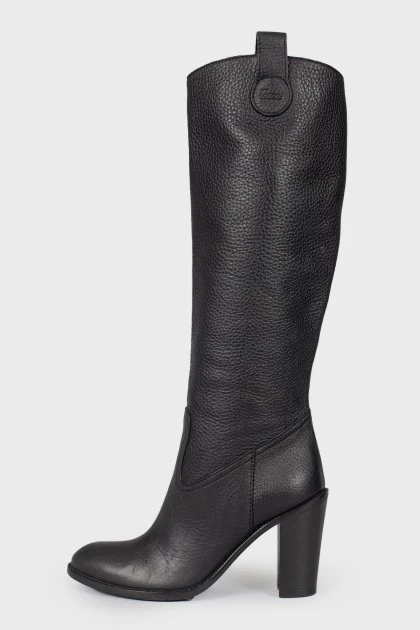 Leather black boots