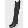 Leather black boots