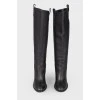 Leather black boots