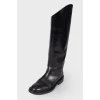 High leather boots