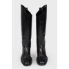 High leather boots