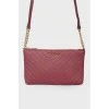 Red quilted bag