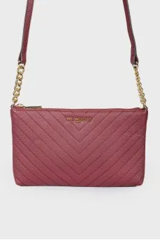 Red quilted bag