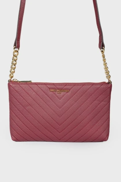 Red quilted bag