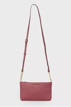 Red quilted bag