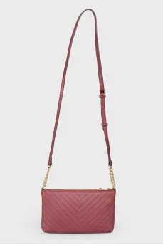 Red quilted bag