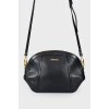 Leather bag with curly sides