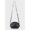 Leather bag with curly sides