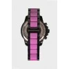 Black and pink rhinestone watch
