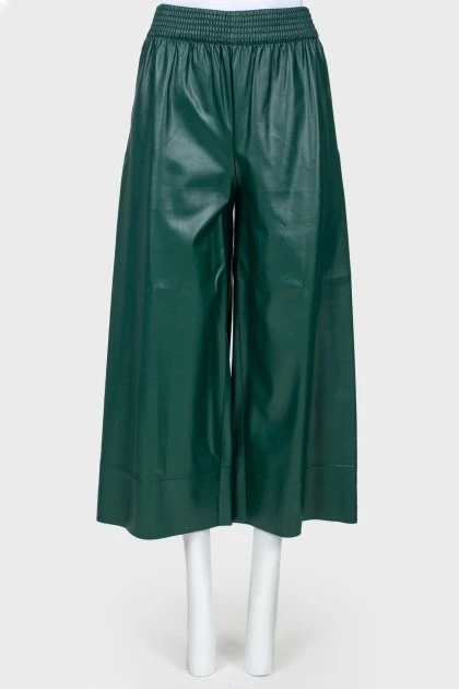 Eco-leather culottes