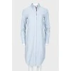 Blue shirt dress