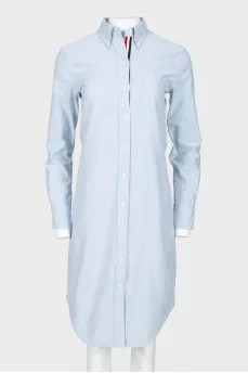 Blue shirt dress