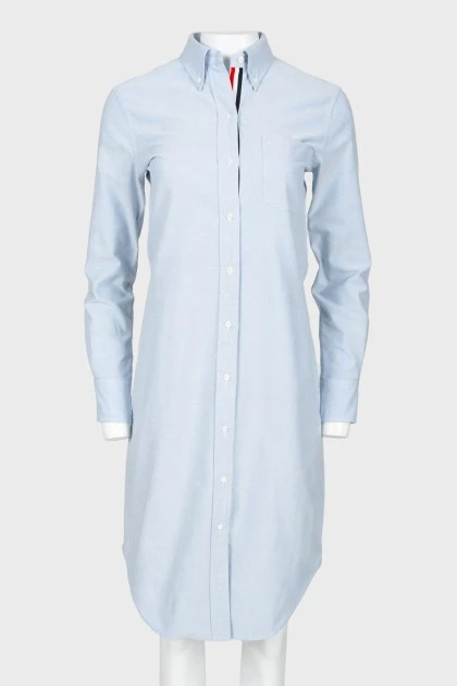 Blue shirt dress