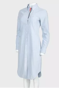 Blue shirt dress