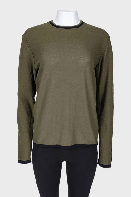 Two-tone long sweatshirt