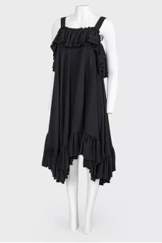 Asymmetrical ruffle dress