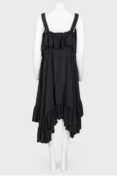 Asymmetrical ruffle dress