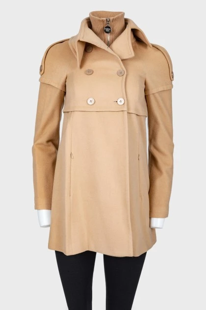 Inner zipper insert coat