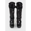 Velcro wedge boots