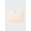 Cream clutch zippered bag