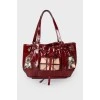Lacquer brand applique bag