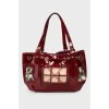 Lacquer brand applique bag