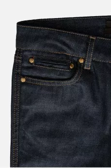 Straight jeans with a tag