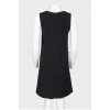 Straight cut dress with a bow in the front