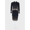 Gold lurex gradient suit