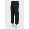 Men's velour stripes trousers