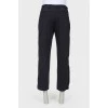 Men's velour stripes trousers
