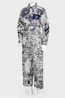 Print jumpsuit, with the tag