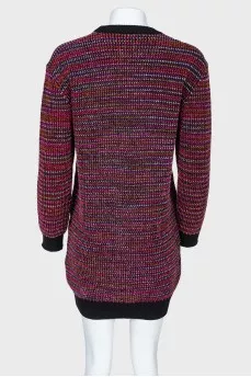Dress with multi -colored weaving