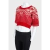 Cropped sweater with sequins