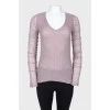 Pale mauve cashmere pullover