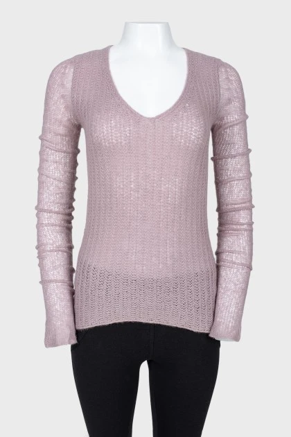 Pale mauve cashmere pullover