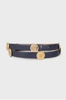 Dark blue belt with brand logo