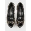 Spiked stiletto heels