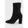 Suede half boots