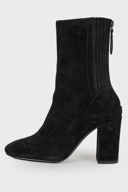 Suede half boots
