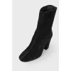 Suede half boots