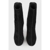 Suede half boots
