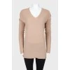 Straight cut pullover with dropped sleeves